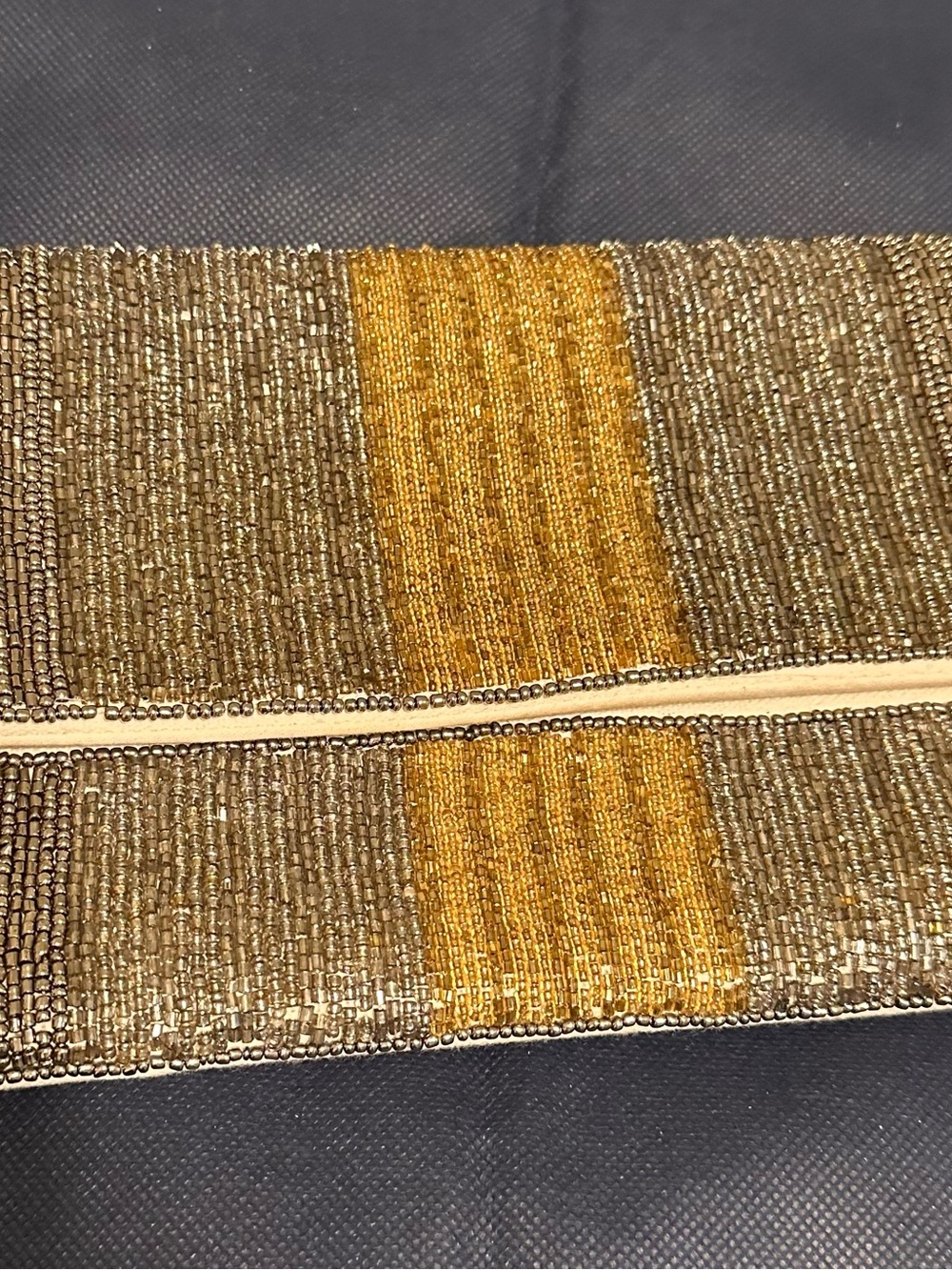 Beaded Gold and Silver Women's Clutch